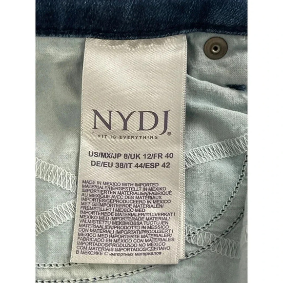 NYDJ Womens Barbara Bootcut Jeans Women’s Size 8 Blue Stretch Lift Tuck - Picture 11 of 13